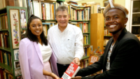 At-the-launch-of-We-Were-Always-Here-Facilitator-Masisonke-Sokhela-Les-Owen-publisher-and-contributing-author-and-Author-Sizwe-Malinga-Picture-Shelley-Kjonstad-Independent-Newspapers