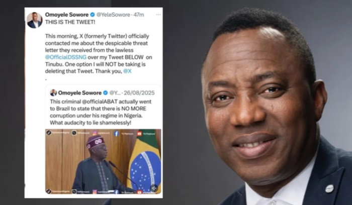Sowore-Defies-DSS-Refuses-To-Delete-Tweet-On-Tinubu-Despite-Governments-Request-To-X